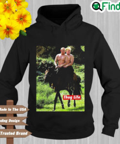 Russian Putin Riding A Horse With Donald Trump Hoodie