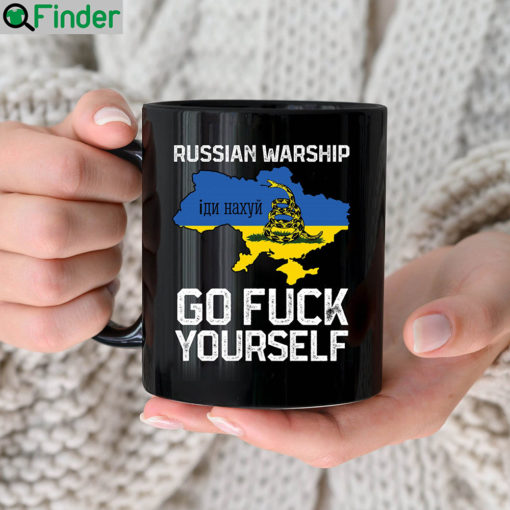 Russian Warship Go F Yourself Stand With Ukraine Mug