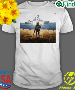 Russian Warship Go Fuck Yourself Stamp Shirt