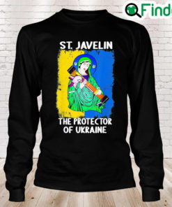 Saint Javelin Protector of Ukraine Support Ukraine Flag Love Ukraine Long Sleeve