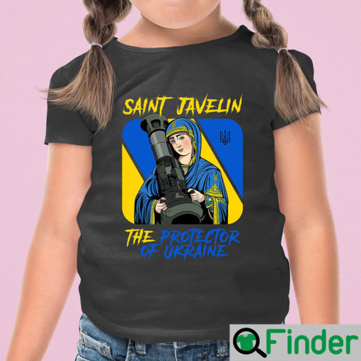 Saint Javelin The Protector Of Ukraine Shirt Peace Love Ukrainian