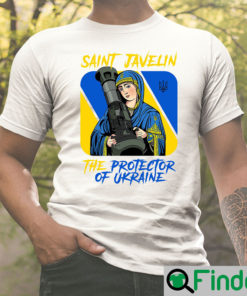 Saint Javelin The Protector Of Ukraine Shirts Peace Love Ukrainian