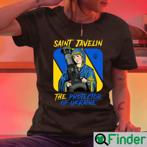 Saint Javelin The Protector Of Ukraine T Shirt Peace Love Ukrainian