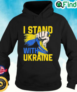 Save Ukraine I Stand With Ukraine Ukrainian Flag Rise Fist Hoodie