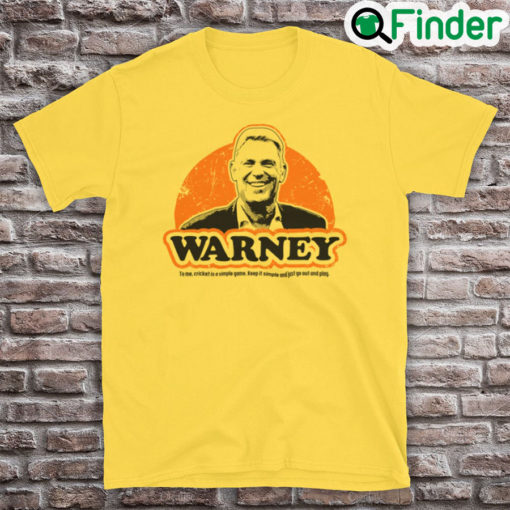 Shane Warne Warney Australia Cricket Simple Game Spin Bowler T Shirt