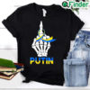 Skeleton Hand Ukraine Puck Futin Ukraine Ribbon Flag Peace Ukraine T Shirt