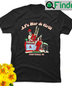 Skeleton Rock and Roll JJs Bar and Grill Fayetteville AR shirt