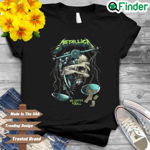 Skull Metallica and justice for all shirt