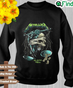 Skull Metallica and justice for all sweatshirt