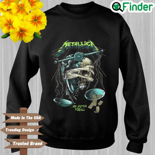 Skull Metallica and justice for all sweatshirt