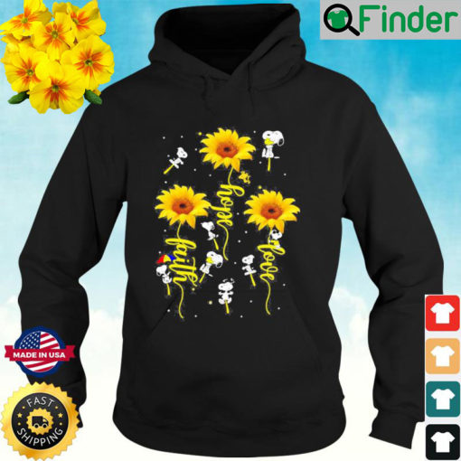 Snoopy sunflower love hope faith Hoodie