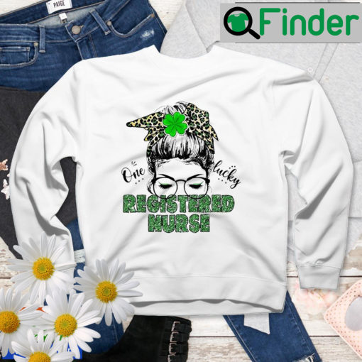 St Patrick Girl One Lucky Registered Nurse Sweatshirt