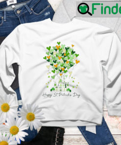 St Patricks Day Disney Castle Balloon Matching Sweatshirt 1