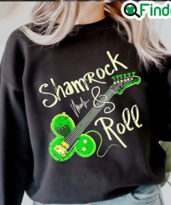 St Patricks Day Guitarist Shamrock N Roll Shirt