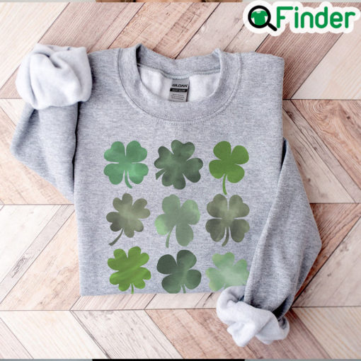 St. Patricks Day Watercolor Shamrocks Shirt