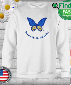 Stand With Ukraine Empathy Peace For Ukraine Butterfly Sweatshirt