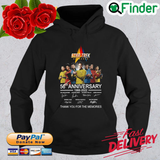 Star Trek Universe 56th anniversary 1966 2022 thank you for the memories signatures Hoodie