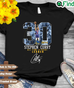 Stephen Curry all time 3 point leader signature shirt