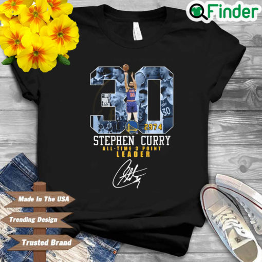 Stephen Curry all time 3 point leader signature shirt