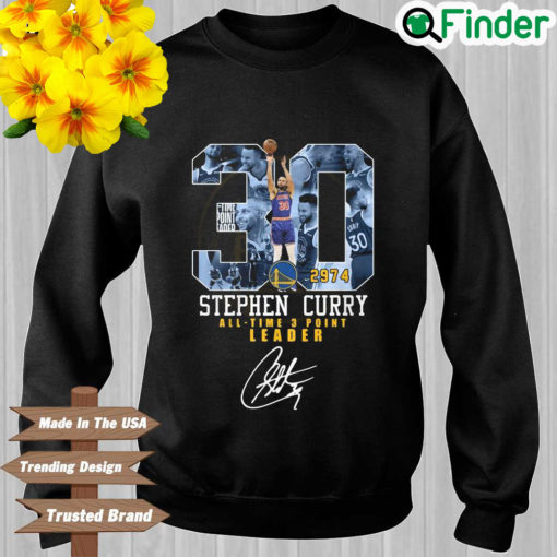 Stephen Curry all time 3 point leader signature sweatshirt