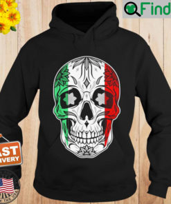 Sugar Skull Day Of The Dead Cinco De Mayo Mexican Flag Hoodie