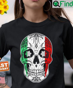 Sugar Skull Day Of The Dead Cinco De Mayo Mexican Flag T Shirt