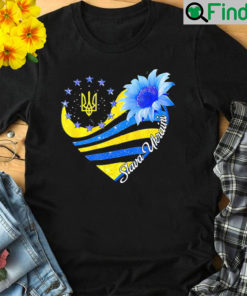 Sunflower Slava Ukraini Ukrainian Flag I Stand With Ukraine Love Ukraine T Shirt