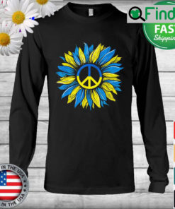 Sunflower Ukrainian Flag I Stand With Ukraine Peace Long Sleeve