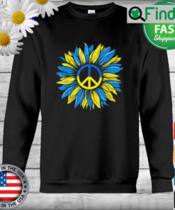 Sunflower Ukrainian Flag I Stand With Ukraine Peace Sweatshirt