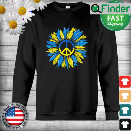 Sunflower Ukrainian Flag I Stand With Ukraine Peace Sweatshirt