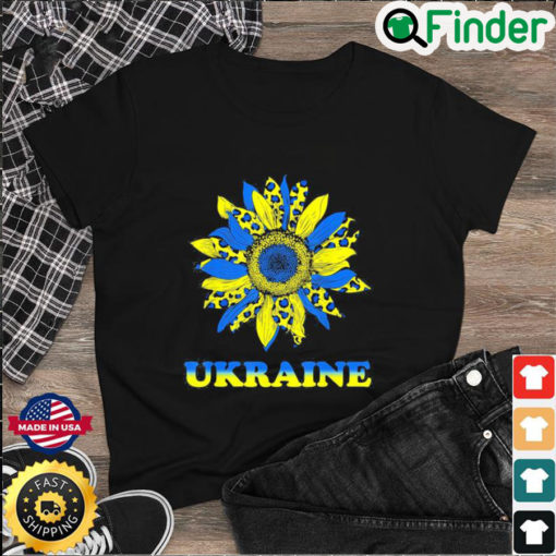 Sunflower Ukrainian Flag Leopard Stand With Ukraine Shirt