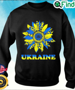 Sunflower Ukrainian Flag Leopard Stand With Ukraine Sweatshirt