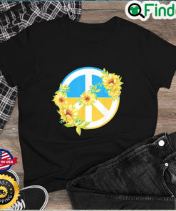 Sunflower Ukrainian Ukraine Flag Ukraine Peace Hippie Shirt