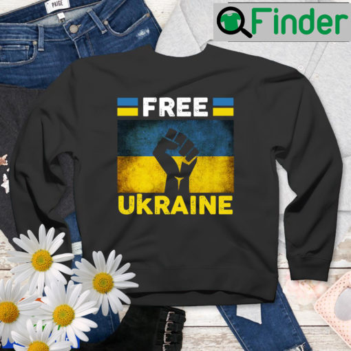 Support Ukraine I Stand Ukraine Flag Free Ukraine Sweatshirt