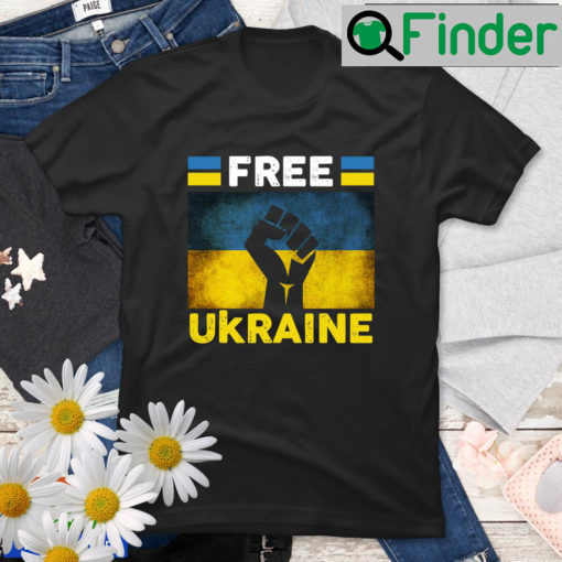 Support Ukraine I Stand Ukraine Flag Free Ukraine T Shirt