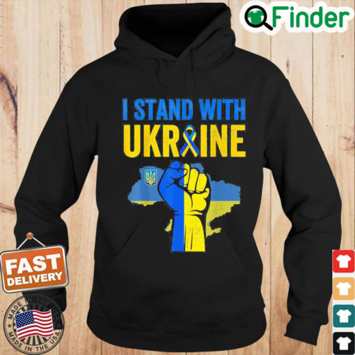 Support Ukraine I Stand With Ukraine Ribbon Flag Peace Ukraine Hoodie