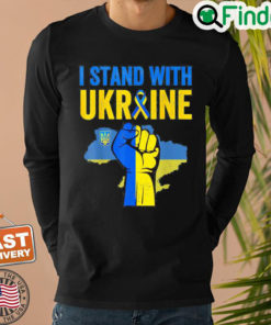 Support Ukraine I Stand With Ukraine Ribbon Flag Peace Ukraine Sweatshirt