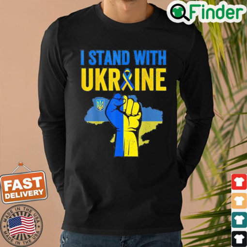 Support Ukraine I Stand With Ukraine Ribbon Flag Peace Ukraine Sweatshirt