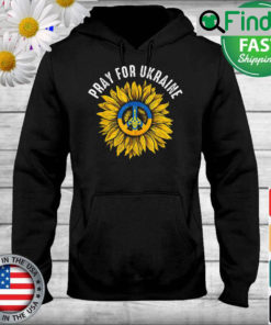 Support Ukraine Stand I With Ukraine Sunflower Flag America Hoodie