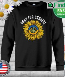 Support Ukraine Stand I With Ukraine Sunflower Flag America Sweatshirt