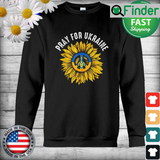 Support Ukraine Stand I With Ukraine Sunflower Flag America Sweatshirt