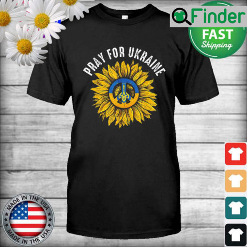 Support Ukraine Stand I With Ukraine Sunflower Flag America T Shirt