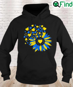 Support Ukraine Sunflower Ukrainian Flag Heart Pray Ukraine Hoodie