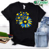 Support Ukraine Sunflower Ukrainian Flag Heart Pray Ukraine Shirt