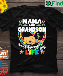 Supportive Women Autism Awareness Nana And Grandson T Shirt