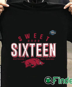 T shirt black Arkansas Razorbacks 2022 NCAA Mens Basketball Tournament March Madness Sweet Sixteen Jumpball