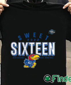 T shirt black Kansas Jayhawks 2022 NCAA Mens Basketball Tournament March Madness Sweet Sixteen Jumpball