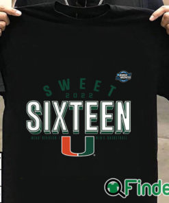 T shirt black Miami Hurricanes 2022 NCAA Mens Basketball Tournament March Madness Sweet Sixteen Jumpball