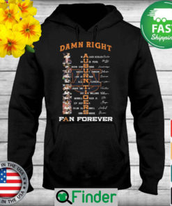 Teams Auburn Tigers mens basketball damn right fan forever signatures Hoodie