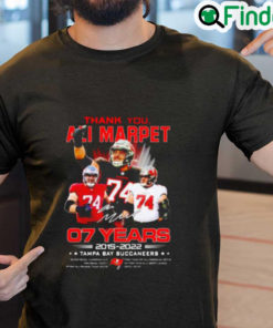 Thank You Ali Marpet 07 Years 2015 2022 Tampa Bay Buccaneers Signature Unisex T Shirt